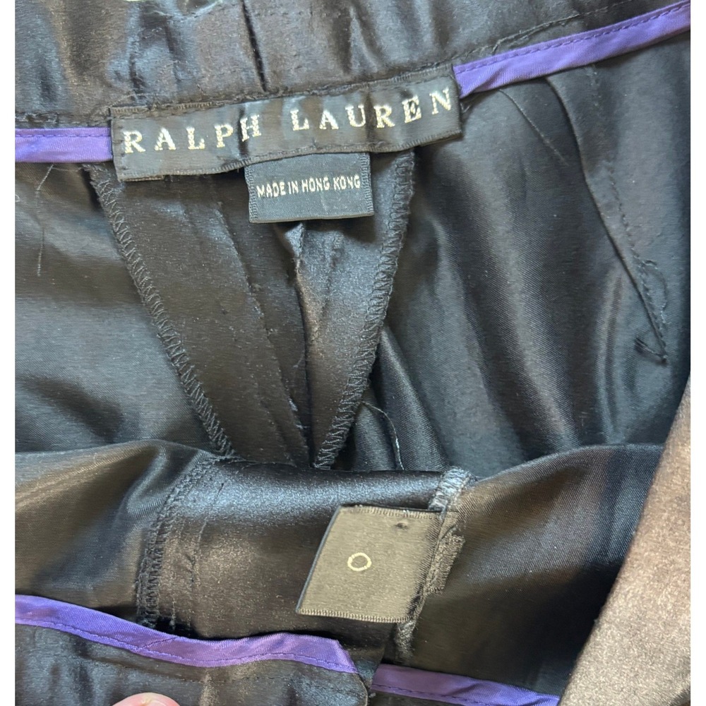 Ralph Lauren Dress Pants Black Womens 12 Silk Blend Straight Leg Cocktail Office - Picture 5 of 10